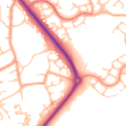 Daytime road noise heatmap for TF2 7RQ