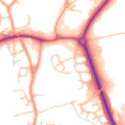 Daytime road noise heatmap for TF2 7RY
