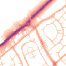 Daytime road noise heatmap for TF2 8AL