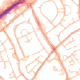 Daytime road noise heatmap for TF2 8BU