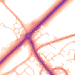 Daytime road noise heatmap for TF2 8DH