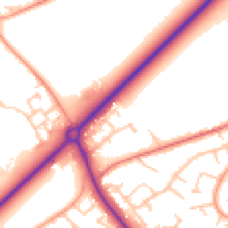 Daytime road noise heatmap for TF2 8DL