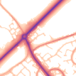 Daytime road noise heatmap for TF2 8DS