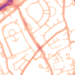 Daytime road noise heatmap for TF2 8DZ
