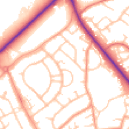 Daytime road noise heatmap for TF2 8EE