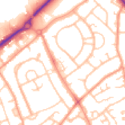 Daytime road noise heatmap for TF2 8EH