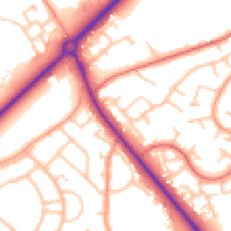 Daytime road noise heatmap for TF2 8JG