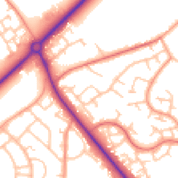 Daytime road noise heatmap for TF2 8JL
