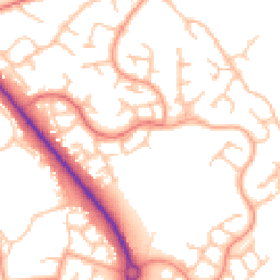 Daytime road noise heatmap for TF2 8JP