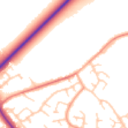 Daytime road noise heatmap for TF2 8NE