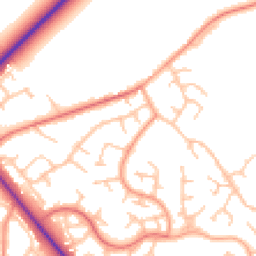 Daytime road noise heatmap for TF2 8PW