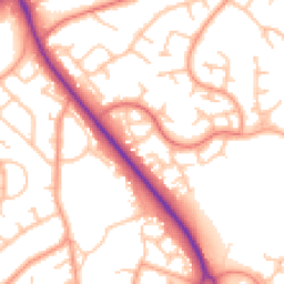 Daytime road noise heatmap for TF2 8QU