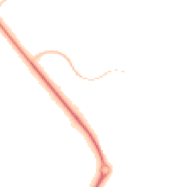 Night-time road noise heatmap for TF2 8RR