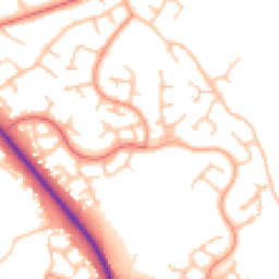 Daytime road noise heatmap for TF2 8SE