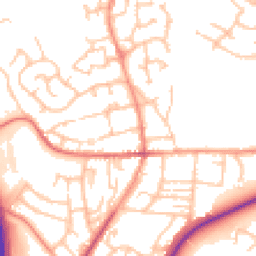 Daytime road noise heatmap for TF2 9AP