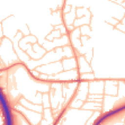 Daytime road noise heatmap for TF2 9AR