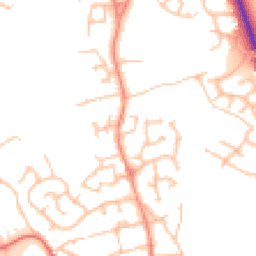 Daytime road noise heatmap for TF2 9BN