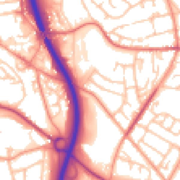 Daytime road noise heatmap for TF2 9DF
