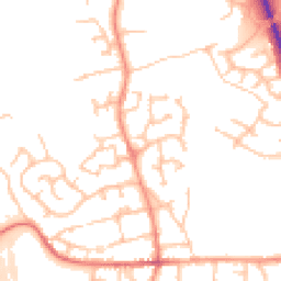 Daytime road noise heatmap for TF2 9DG