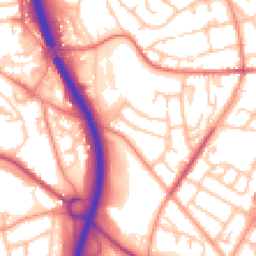Daytime road noise heatmap for TF2 9DN