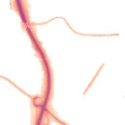 Night-time road noise heatmap for TF2 9DN