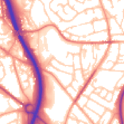 Daytime road noise heatmap for TF2 9DP