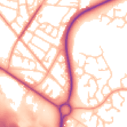 Daytime road noise heatmap for TF2 9FU