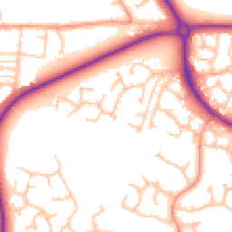 Daytime road noise heatmap for TF2 9GD