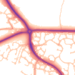 Daytime road noise heatmap for TF2 9GU
