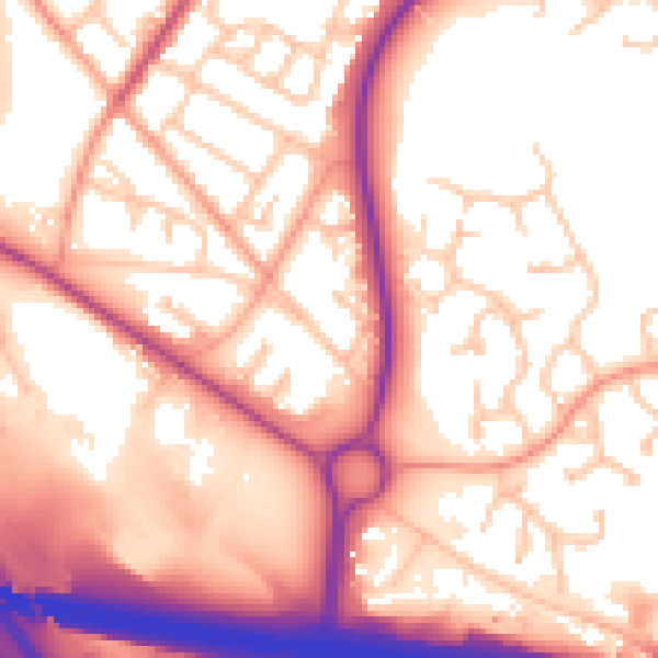 Daytime road noise heatmap for TF2 9HD