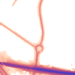 Night-time road noise heatmap for TF2 9HE