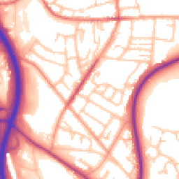 Daytime road noise heatmap for TF2 9HN