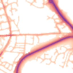 Daytime road noise heatmap for TF2 9LX