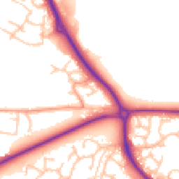 Daytime road noise heatmap for TF2 9NG