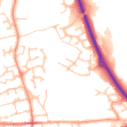 Daytime road noise heatmap for TF2 9NL