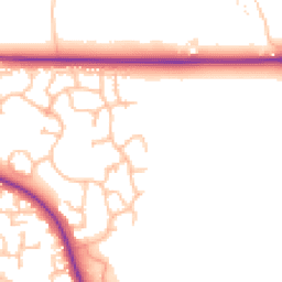 Daytime road noise heatmap for TF2 9NQ