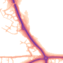 Daytime road noise heatmap for TF2 9PD