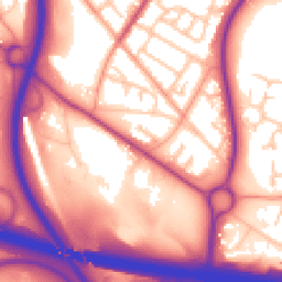 Daytime road noise heatmap for TF2 9PJ