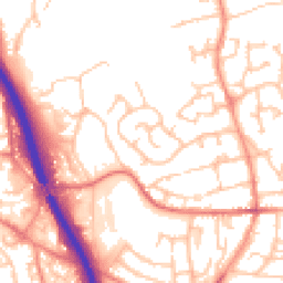 Daytime road noise heatmap for TF2 9PS