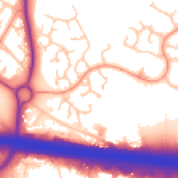 Daytime road noise heatmap for TF2 9QJ