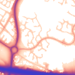 Daytime road noise heatmap for TF2 9QN