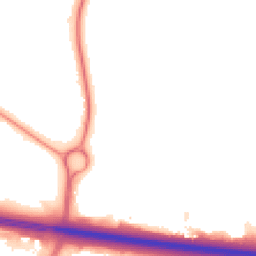 Night-time road noise heatmap for TF2 9QW