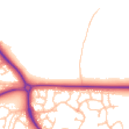 Daytime road noise heatmap for TF2 9SA