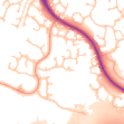 Daytime road noise heatmap for TF2 9SD