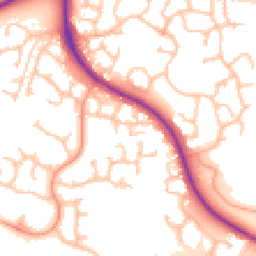 Daytime road noise heatmap for TF2 9TJ
