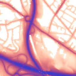 Daytime road noise heatmap for TF2 9TU