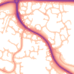 Daytime road noise heatmap for TF2 9UA