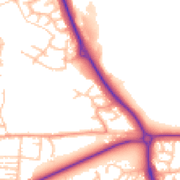 Daytime road noise heatmap for TF2 9UD