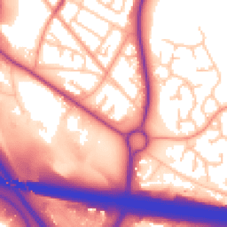 Daytime road noise heatmap for TF2 9WU