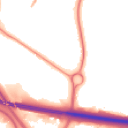 Night-time road noise heatmap for TF2 9WU
